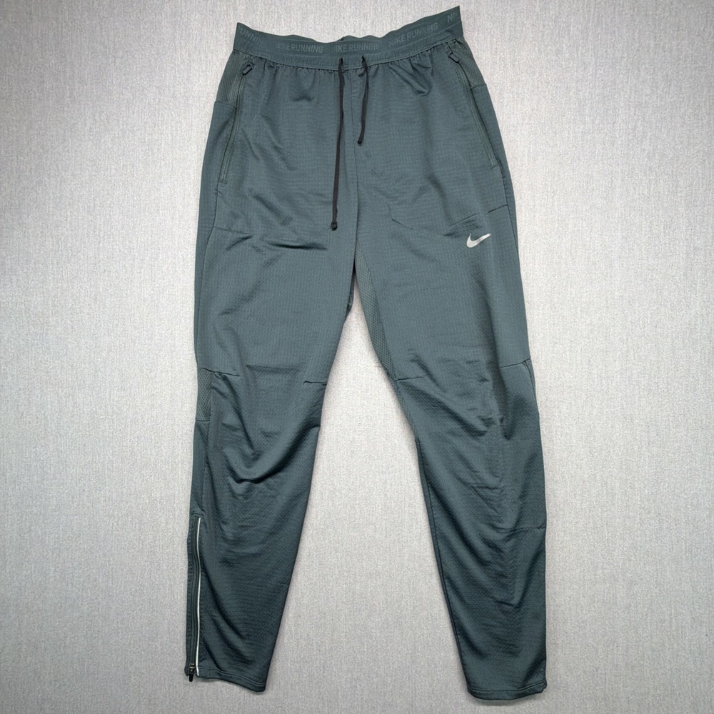 Nike Phenom Elite Running Pants Mens Small Green Tapered Joggers DQ4740
